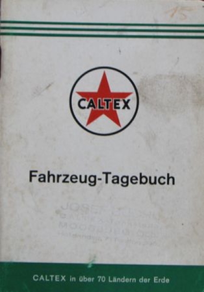 Texaco Caltex Tankstellen Fahrzeug-Tagebuch 1965 (6857)